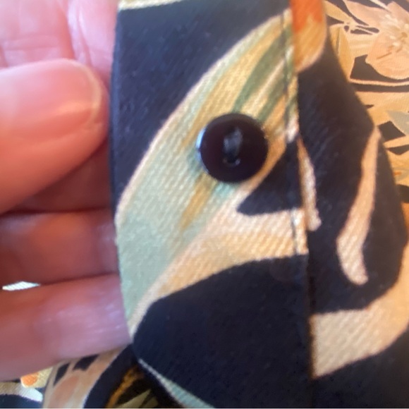 ZARA made in Morocco black shirt dress with floral detail. Size Medium. - Picture 14 of 14